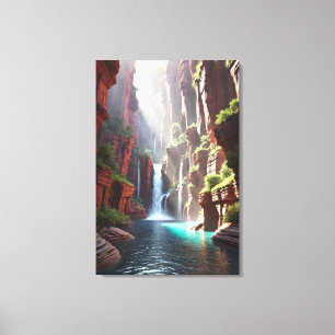 Serenity Falls : Majestic Canyon Escape Leinwanddruck
