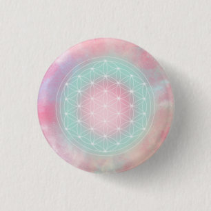 Serenity Flower of Life Button