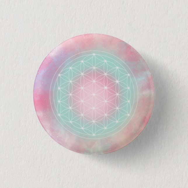 Serenity Flower of Life Button (Vorderseite)