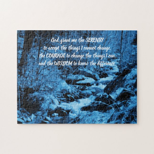 Serenity Gebet Blau fließen Brook Inspiration (Horizontal)