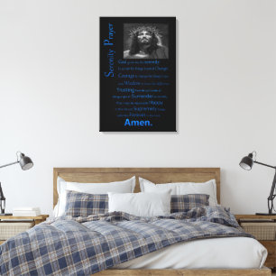 Serenity-Gebet Blau Leinwanddruck