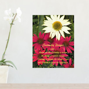 Serenity Gebet Coneflowers Foliendrucke