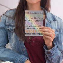 Serenity Gebet farbenfrohe Regenbogen Magnetkarte