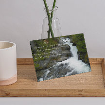 Serenity Gebet Forest Waterfall Foto Leere