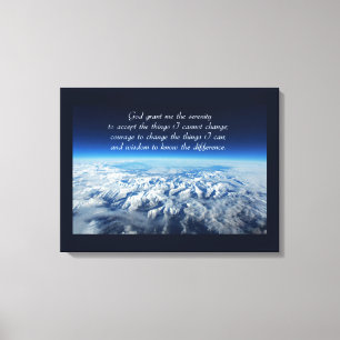 Serenity Gebet & Gebirge Wrapped Canvas Leinwanddruck