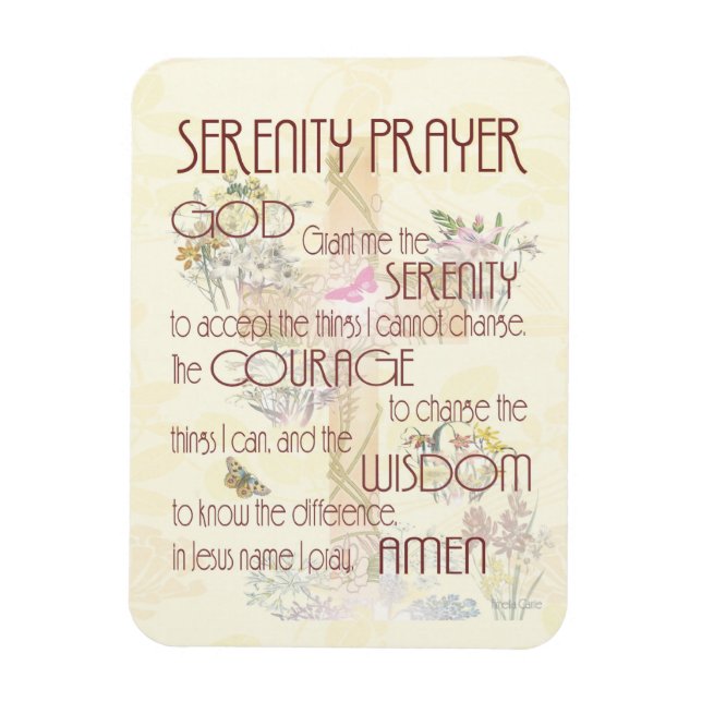 Serenity Gebet in Tan Magnet (Vertikal)
