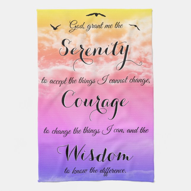 Serenity Gebet Inspiration Küchentuch (Vertikal)