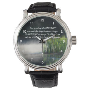 Serenity-Gebet-Kattacken in neugieriger Inspiratio Armbanduhr