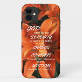 Serenity Gebet Orange Blumenfotografie Case-Mate iPhone Hülle