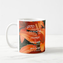 Serenity Gebet Orange Lily Blume Foto Gott