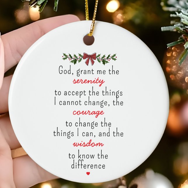 Serenity Gebet Personalisiert Weihnachten Keramik Ornament (Von Creator hochgeladen)