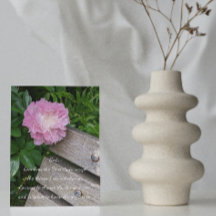 Serenity Gebet Pink Peony Bloral Blank