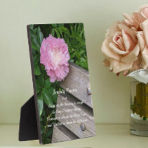 Serenity Gebet Pink Peony Floral