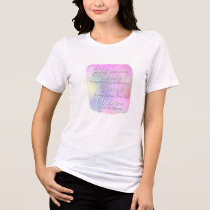 Serenity-Gebet Rosa und Gold Kaffeetasse Tri-Blend Shirt