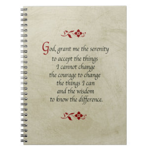 Serenity-Gebet/Vintage Art Notizblock