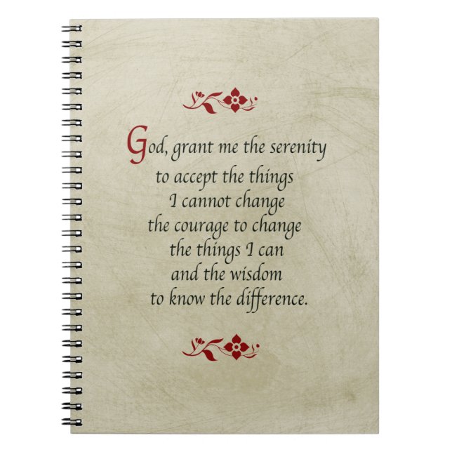 Serenity-Gebet/Vintage Art Notizblock (Vorderseite)
