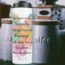 Serenity Gebet Wasserfarbe Thermal Tumbler Thermosbecher