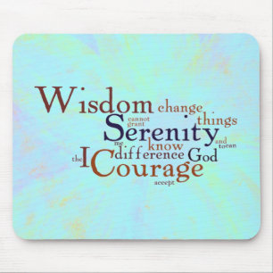 Serenity-Gebet Wordle auf abstraktem Mousepad