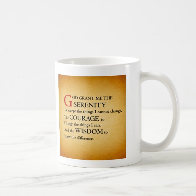 Serenity-Gebets-Kaffee-Tasse Kaffeetasse (Rechts)