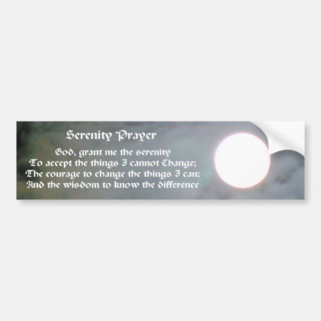 Serenity-Gebets-Mond-Inspirational Autoaufkleber (Vorne)