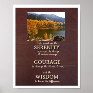 Serenity-Gebets-Porträt-Plakat - Foto-Schablone Poster