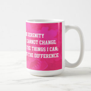 Serenity-Gebets-Rosen-Rosa-Tasse Kaffeetasse