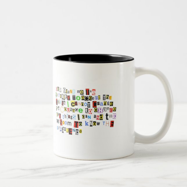 Serenity-Gebets-Tasse Zweifarbige Tasse (Rechts)