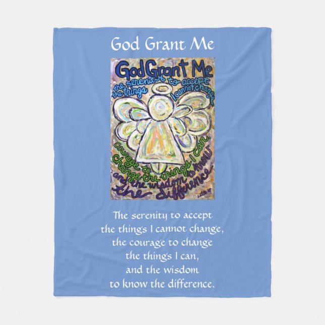 Serenity Gedicht Angel Custom Fleece Blankes (Vorderseite)