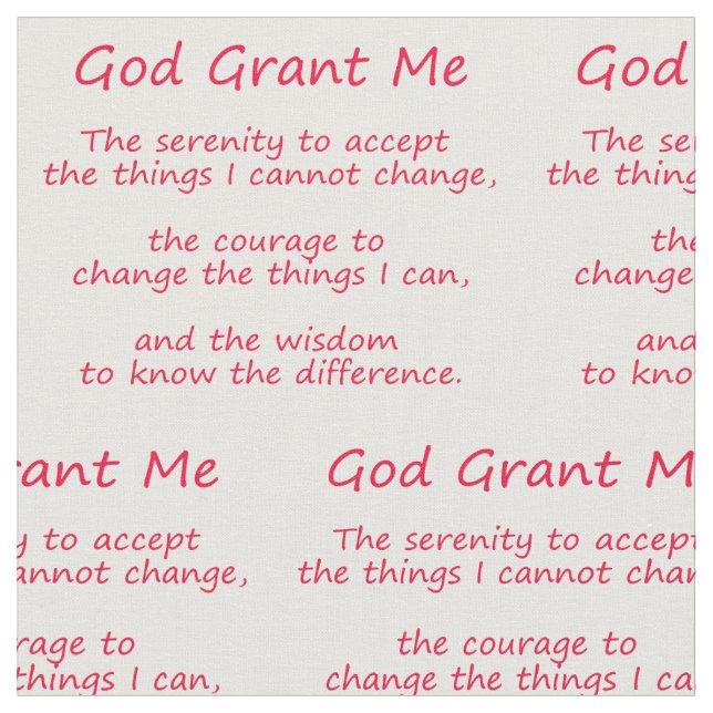 Serenity Gedicht Red Fabric Panel Material Stoff (Nahaufnahme)