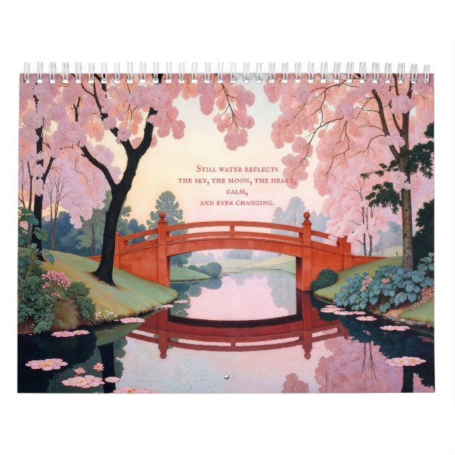 Serenity in Bloom Japanischer Garten Wandkalender (Titelbild)