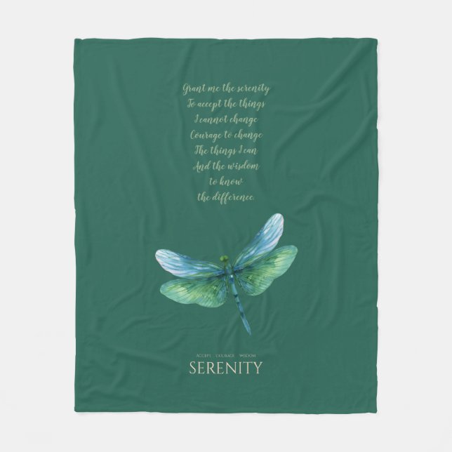 Serenity Libelle Fleecedecke (Vorderseite)