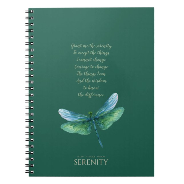 Serenity Libelle Notizblock (Vorderseite)