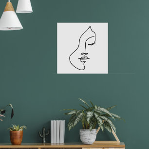 Serenity – Minimalistisches weibliches Linienkunst Poster