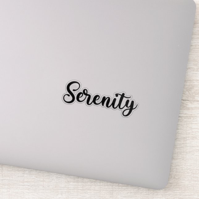 Serenity Name - Handgeschriebene Kalligrafie Aufkleber (Detail)