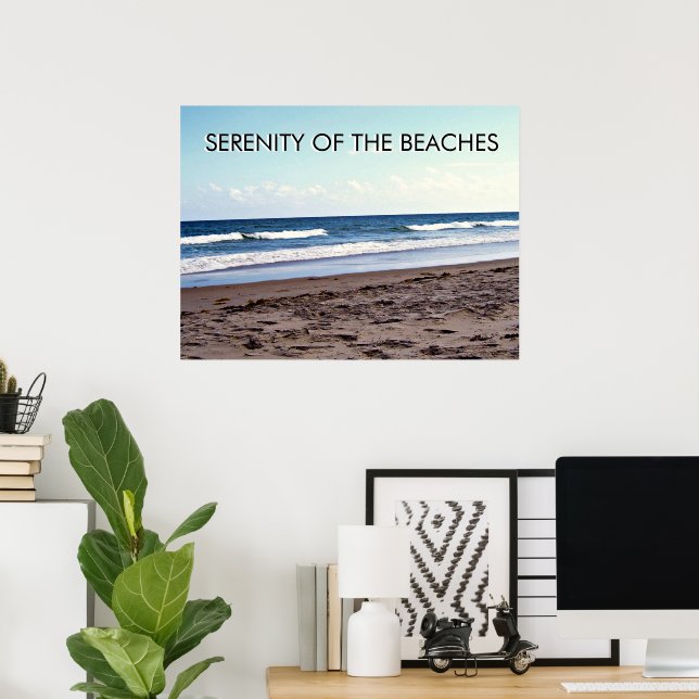 Serenity of the Beaches Coastal Scene Poster (Heimbüro)