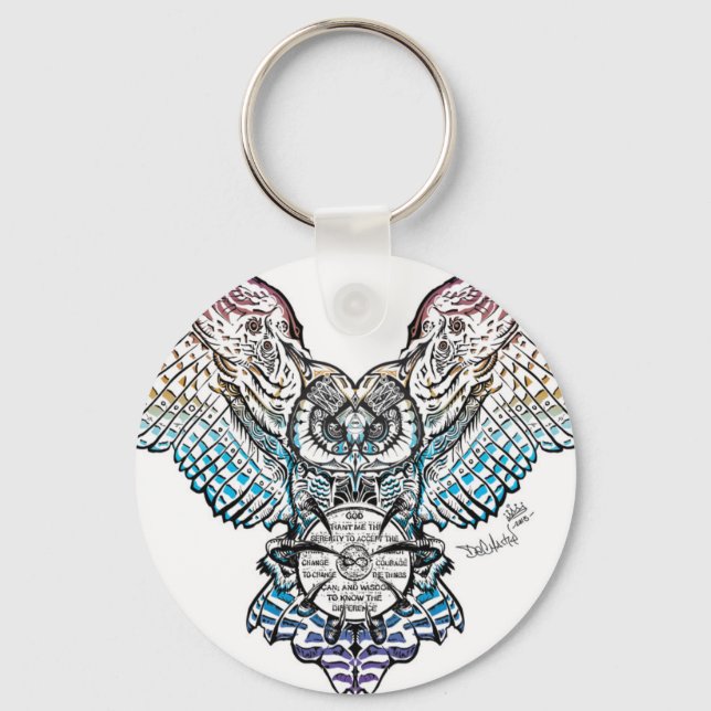 Serenity Owl Schlüsselanhänger (Vorderseite)