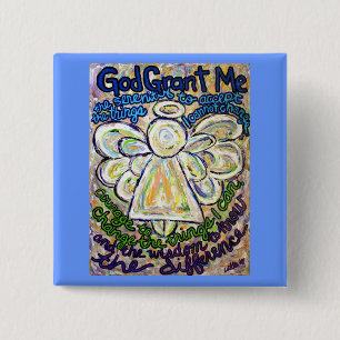 Serenity Prayer Angel Art Malerei Button