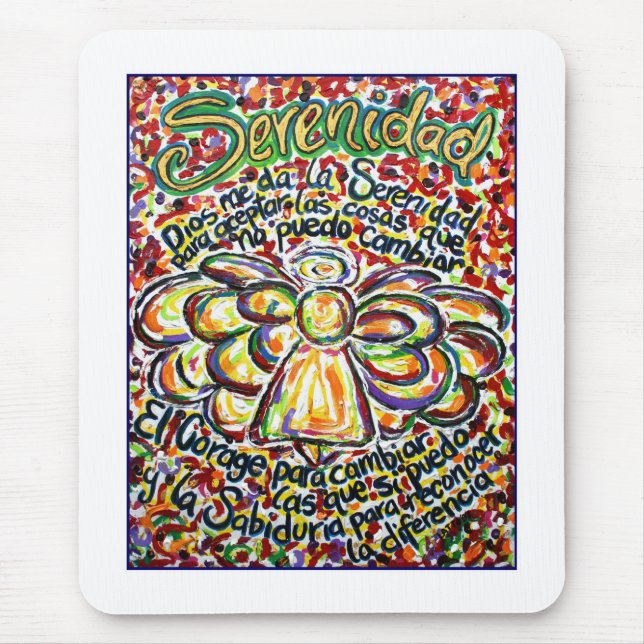 Serenity Prayer Angel Mousepad (Vorne)