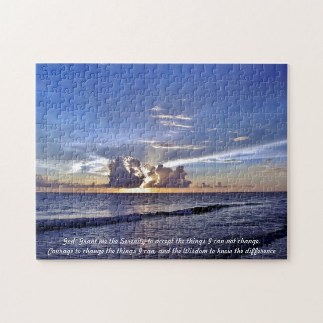 Serenity Prayer - Beach Sunset (Horizontal)