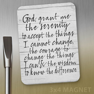 Serenity Prayer - Bounce Kalligrafie Script Modern Magnet