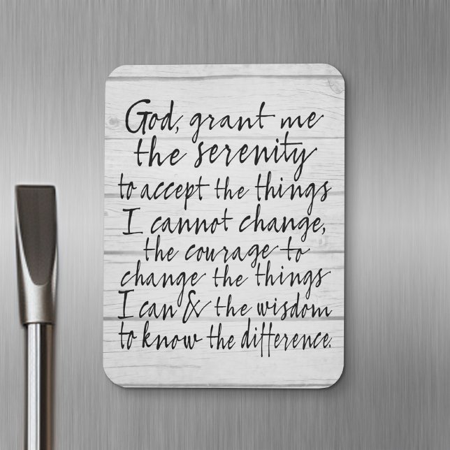 Serenity Prayer - Bounce Kalligrafie Script Modern Magnet (fridge magnet - serenity prayer)
