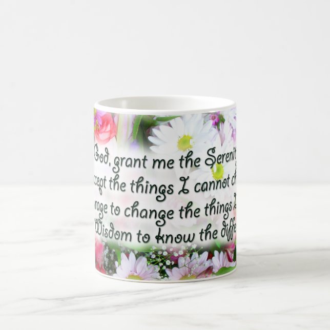 Serenity Prayer Bouquet Kaffeetasse (Mittel)