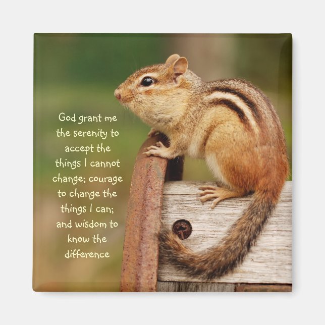 Serenity Prayer Chipmunk Magnet (Vorne)