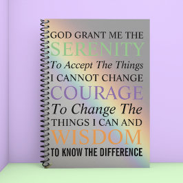Serenity Prayer Colorful Rainbow Planer