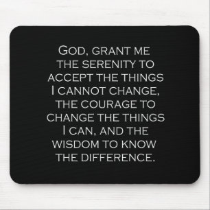 Serenity Prayer Copperplate Gothic Light Schriftar Mousepad