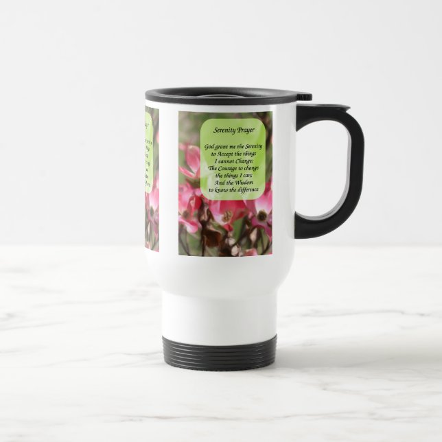 Serenity Prayer Dogwood Blume Reisebecher (Rechts)