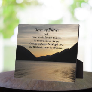 Serenity Prayer Foto Fotoplatte