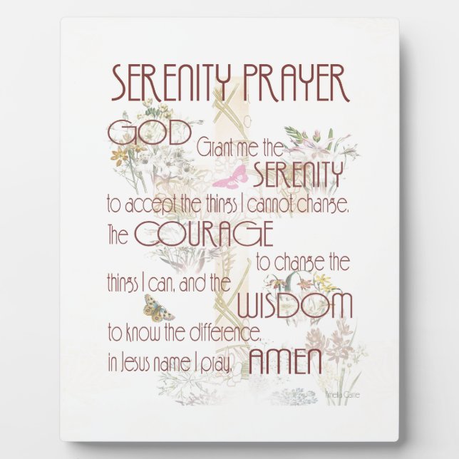 Serenity Prayer Fotoplatte (Vorderseite)