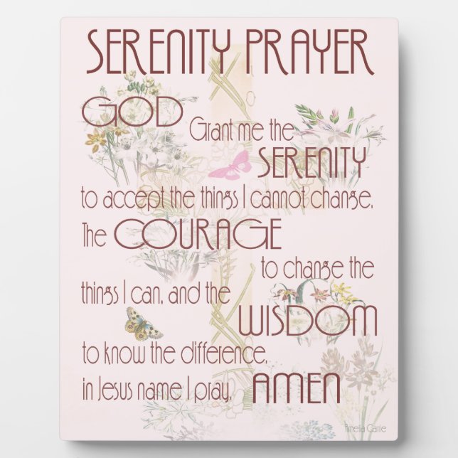 Serenity Prayer Fotoplatte (Vorderseite)