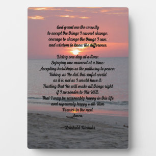 Serenity Prayer Fotoplatte